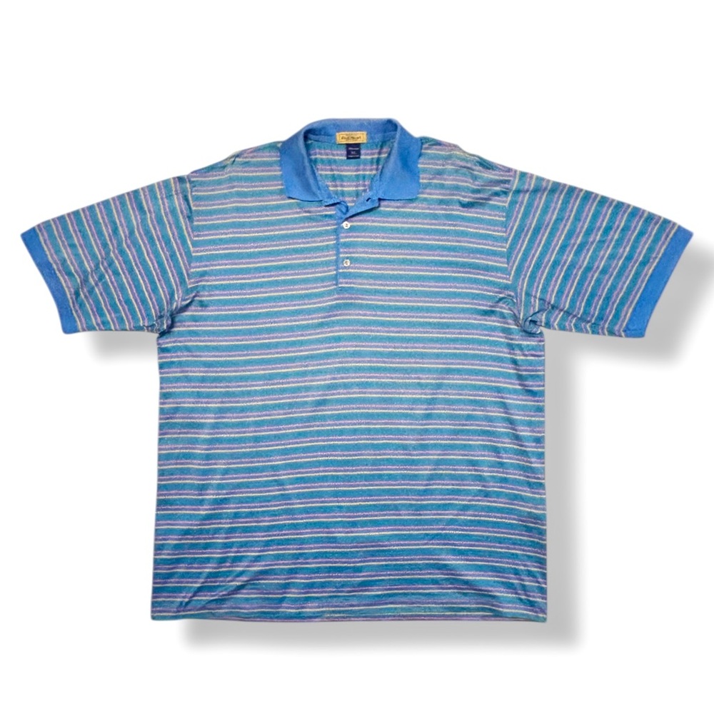 PAUL STUART Italian Cotton Multi Stripe Polo